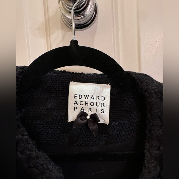 Edward Achour Paris Tweed Coat, Size 42/M/US6 - Picture 5 of 6
